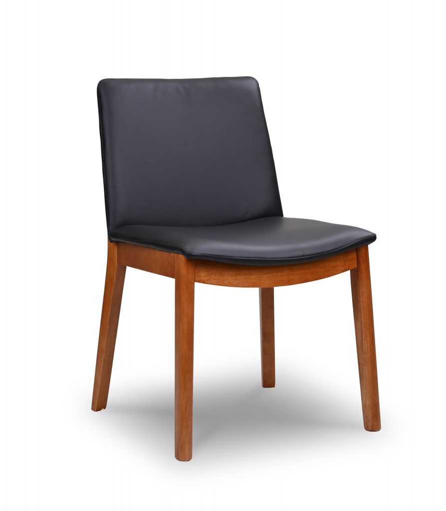 SATURN BLACK LEATHER DINING CHAIR | Lifestyle Furniture